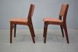 Vintage erik buch design dining chairs in burma teak win new vinyl upholstered seats and backrest for sale