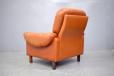Danish Mobelfabrik High back buttoned leather armchair for sale