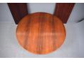 Round top rosewood dining table designed and made in Denmark.