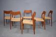 Midcentury Danish design teak dining chair model 71 by Niels Moller