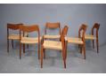 Midcentury Danish design teak dining chair model 71 by Niels Moller