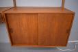 Randers Mobelfabrik vintage teak 3 bay shelving system by Prebend Sorensen