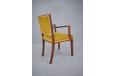 Elegant and slender design armchair with vintage rosewood frame