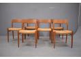 Midcentury Danish design teak dining chair model 75 by Niels Moller