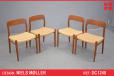 Set of 4 vintage teak Niels Moller design dining chairs | Model 75 - view 1