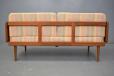 Teak frame model FD453 sofa bed designed by Peter Hvidt and Orla Molgaard