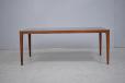 Vintage rosewood coffee table with blue tiled top - view 4