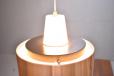 Warm ambient lighting from aluminium & copper pendant made in Denmark. 