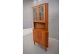 Danish Mobelfabrik - vintage teak corner cabinet with locking doors