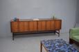 Long sideboard in vintage rosewood with sliding tambour doors - Rosengren Hansen design - view 11