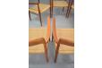 Set of 6 teak frame model 56 carver chairs with papercord seats