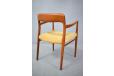 Vintage teak frame model 56 armchair designed in 1954 by Niels Moller