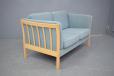 Compact frame 2 seater beech frame sofa made in Denmark by Stouby