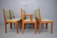 high back set of 6 teak dining chairs made by Uldum Mobelfabrik - Model UM85 & UM86