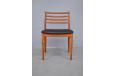 Set of 4 vintage teak dining chairs with leather upholstery | Erling Torvitz design - view 6