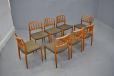 Niels Moller model 83 dining chairs in vintage teak | Set of 8 - view 7