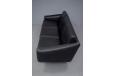 1956 design vintage sofa in black leather by Illum Wikkeslo