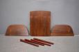 Small drop-leaf dining table in vintage rosewood - view 9
