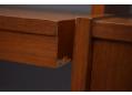 Teak open back 3 section wall unit made in Denmark