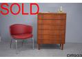 1960s lip handle 6 drawer chest | Teak