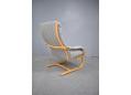 Comfortable Danish made easy chair with steambent laminated beech frame