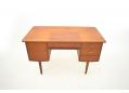 Teak 1960s Danish design desk with tapering round legs.