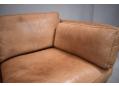 Compact space saving 3 seat Danish sofa with feather filled cushions.