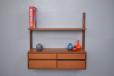 Small teak wall mounted bedside cabinet by poul cadovius