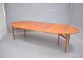 Oval shaped Danish dining table designed in 1961 by Arne Vodder. 