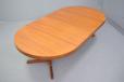 Hans Bech production round top teak dining table with pedestal legs