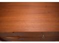 Teak chest of 6 drawers with chamfered edges