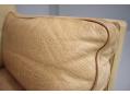 Midcentury design low 3 seat sofa in ox leather upholstery.
