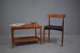 Beautiful Danish dining table in lovley teak with a black papercord seat
