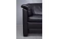 Black leather sofa produced in the 2000s by Danish Mobelfabrik