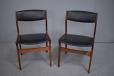 Rosewood Dining chairs with Black vinyl seats | NOVA - view 3