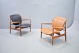 Finn Juhl armchair in teak and black vinyl | France chair - view 11