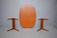Small 6 seat dining table in vintage teak produced by Vejle stole and mobelfabrik