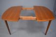 Midcentury Danish Teak square top dining table with 2 extra leaves