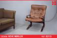 SKYLINE armchair in beech and brown leather | Hove Mobler - view 1
