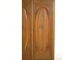 Panel door linen cabinet, 1930s Danish design in oak.