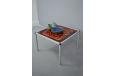 orange marbled glass top coffee table for sale
