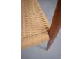 Woven seat using new Danish papercord, good for 40+ years of daily use.