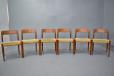 set of 6 teak frame dining chairs by Niels Moller for J L Mollers Mobelfabrik