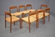Set of 8 vintage teak Niels Moller dining chairs