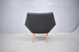 Unique 1950s armchair with new black leather upholstery - view 5