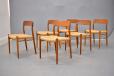 Set of 6 Niels Moller model 75 chairs in vintage teak
