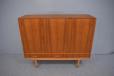 Vintage teak small sideboard cabinet with locking doors - view 3