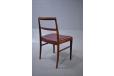 4 Vintage RIO-ROSEWOOD dining chairs with burgundy vinyl seats