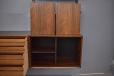 Danish modular 3 bay shelving system in rosewood - Poul Cadovius Design
