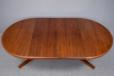 Model HM 25 55 pedistal leg extending dining table designed 1962 by John Mortensen 